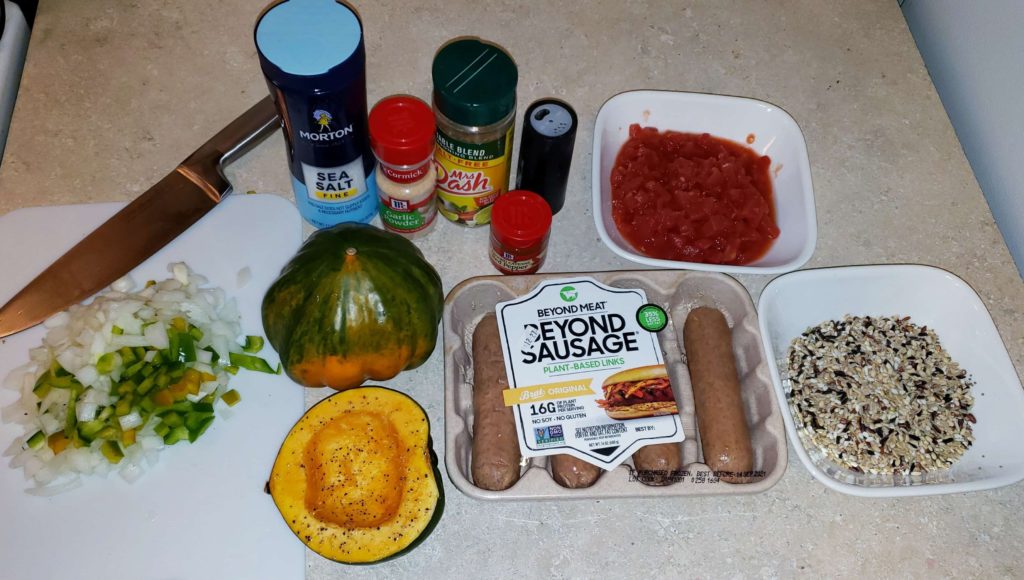 ingredients for the acorn squash