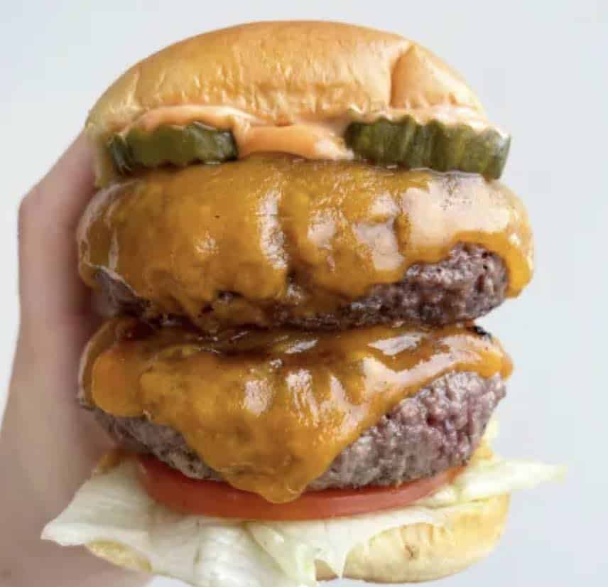 Vegan Tripple cheeseburger from Impossible Foods.